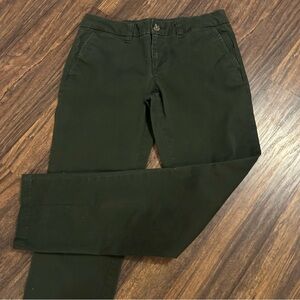 Tommy Hilfiger Women’s Slim Straight Olive Chinos Size 4 Smart Casual Staple